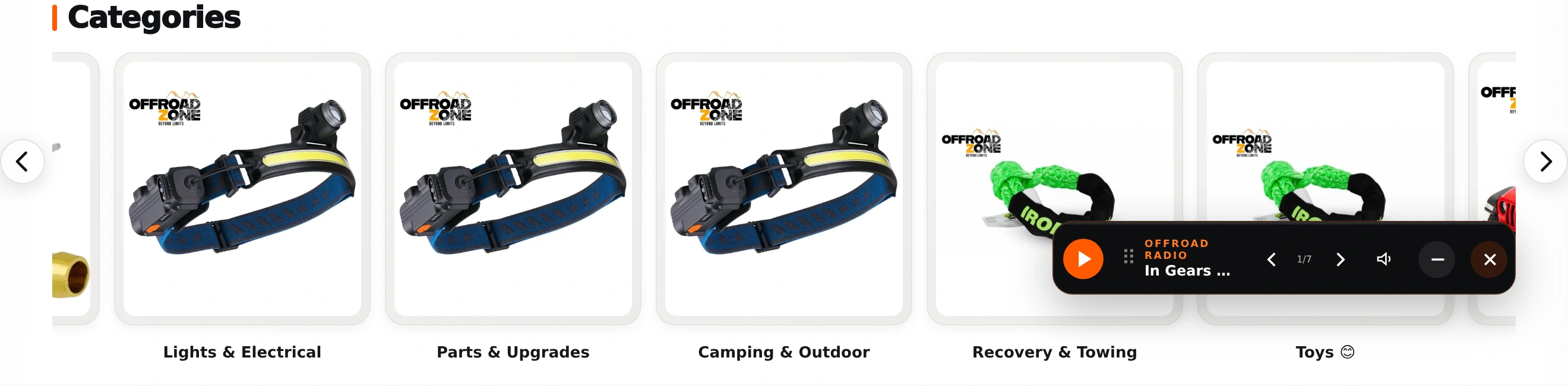 Categories from OffroadZone
