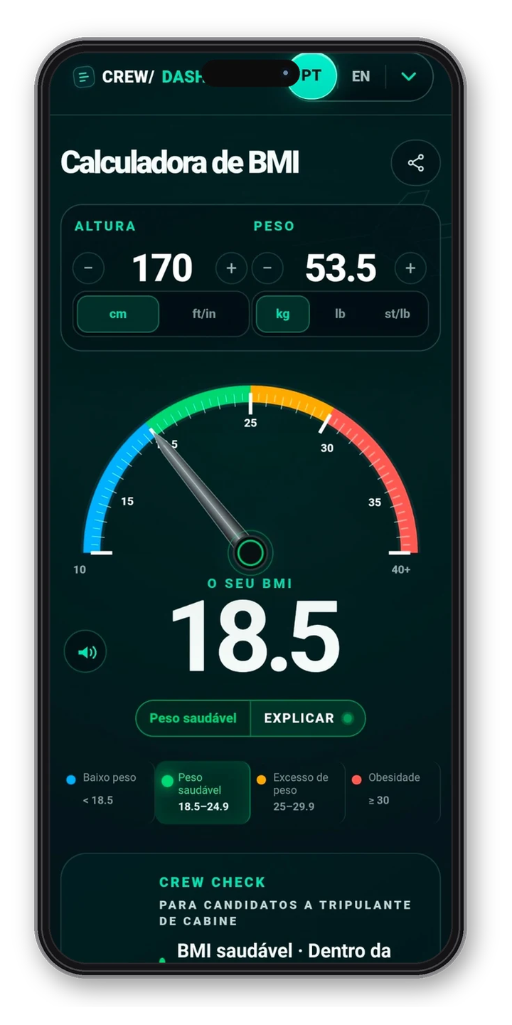 BMI Check PT mobile website sample