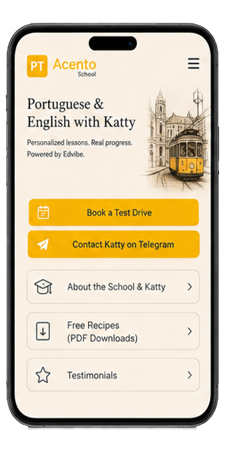Acento EN mobile website sample