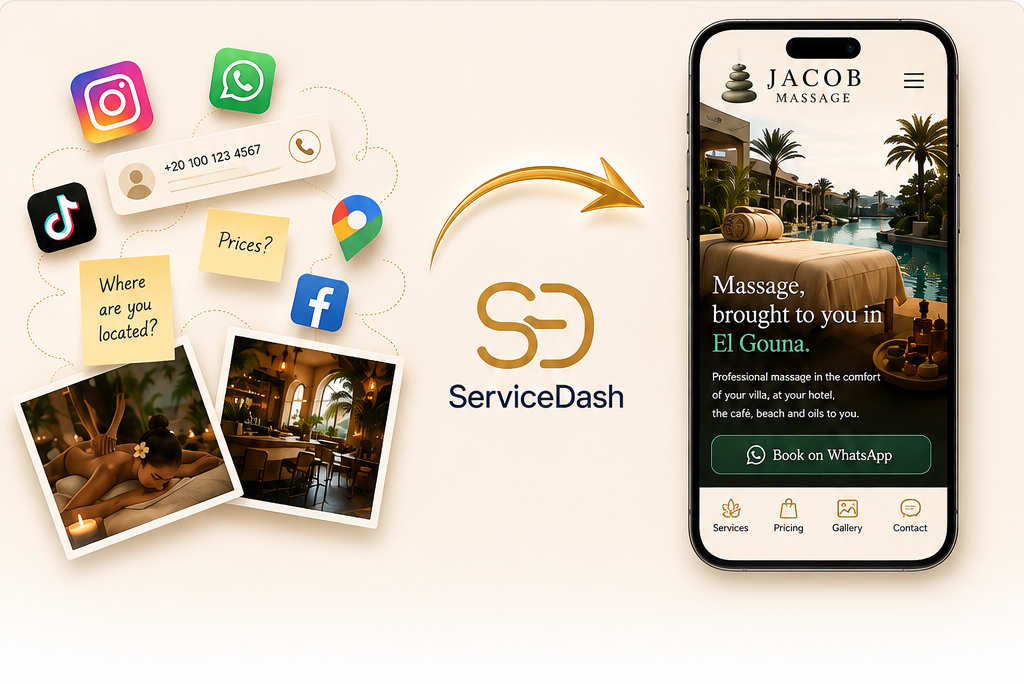 Scattered business information becoming one clear professional website